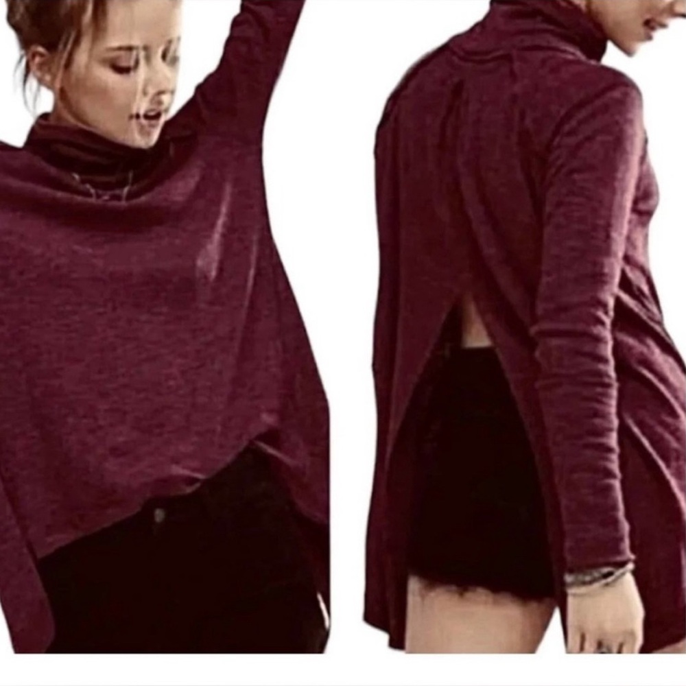 Free People Juicy Long Sleeve Tunic Sweater with Cowl Neck - Picture 4 of 10